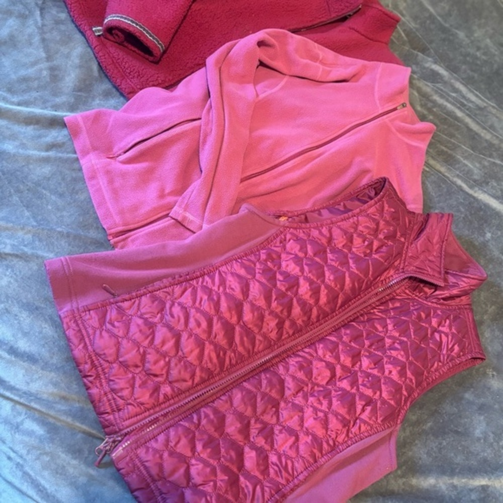 Women's Pink LL Bean Quilted Vest combo